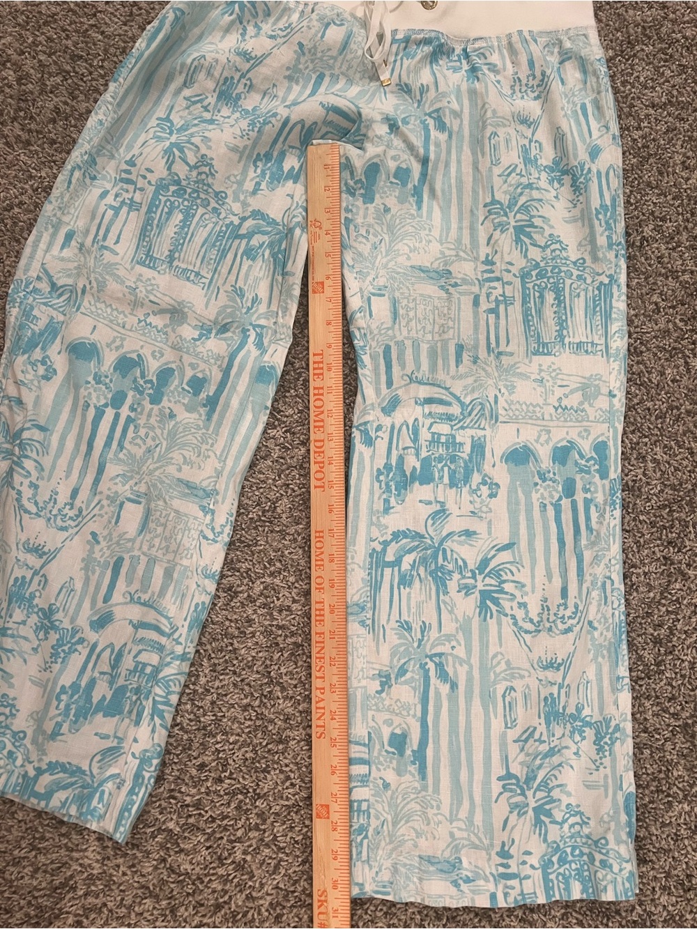Lilly Pulitzer “Amalfi Blue Sunny State of Mind” Wide Leg Beach Pants - Picture 5 of 10